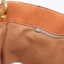 CELINE Macadam Canvas Shoulder Bag PVC Leather Brown Gold Auth 154717-22