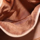 CELINE Macadam Canvas Shoulder Bag PVC Leather Brown Gold Auth 154717-11