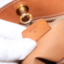 CELINE Macadam Canvas Shoulder Bag PVC Leather Brown Gold Auth 154717-12