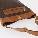 CELINE Macadam Canvas Shoulder Bag PVC Leather Brown Gold Auth 154717-7