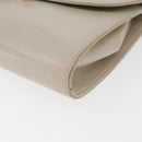 CELINE Shoulder Bag Leather Ivory Gold Auth 154718-15