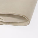 CELINE Shoulder Bag Leather Ivory Gold Auth 154718-16