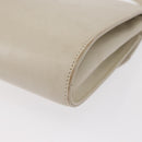 CELINE Shoulder Bag Leather Ivory Gold Auth 154718-17