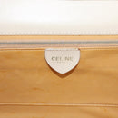 CELINE Shoulder Bag Leather Ivory Gold Auth 154718-19