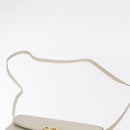CELINE Shoulder Bag Leather Ivory Gold Auth 154718-14