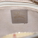 BURBERRY Nova Check Shoulder Bag PVC Beige Gold Auth 154719-17