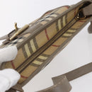 BURBERRY Nova Check Shoulder Bag PVC Beige Gold Auth 154719-6