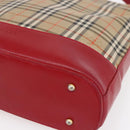 BURBERRY Nova Check Shoulder Bag Canvas Beige Gold Auth 154720-9