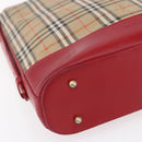 BURBERRY Nova Check Shoulder Bag Canvas Beige Gold Auth 154720-14