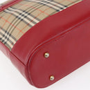 BURBERRY Nova Check Shoulder Bag Canvas Beige Gold Auth 154720-16