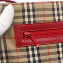 BURBERRY Nova Check Shoulder Bag Canvas Beige Gold Auth 154720-17