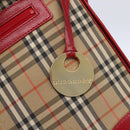 BURBERRY Nova Check Shoulder Bag Canvas Beige Gold Auth 154720-10