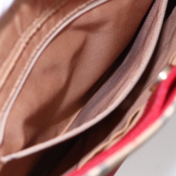 BURBERRY Nova Check Shoulder Bag Canvas Beige Gold Auth 154720