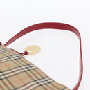 BURBERRY Nova Check Shoulder Bag Canvas Beige Gold Auth 154720-8