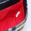 Burberrys Nova Check Shoulder Bag Wool Beige Silver Auth 154721V-18