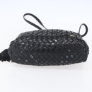 BALLY Hand Bag Leather 2way Black Gold Auth 154723-11