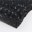 BALLY Hand Bag Leather 2way Black Gold Auth 154723-14