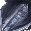 BALLY Hand Bag Leather 2way Black Gold Auth 154723-19