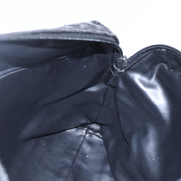 BALLY Hand Bag Leather 2way Black Gold Auth 154723