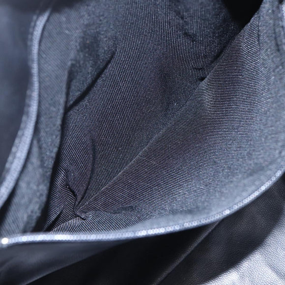 BALLY Hand Bag Leather 2way Black Gold Auth 154723