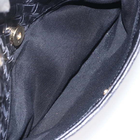 BALLY Hand Bag Leather 2way Black Gold Auth 154723