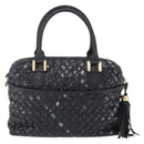 BALLY Hand Bag Leather 2way Black Gold Auth 154723-3