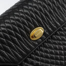 BALLY Hand Bag Leather Black Gold Auth 154724-14