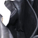 BALLY Hand Bag Leather Black Gold Auth 154724-18