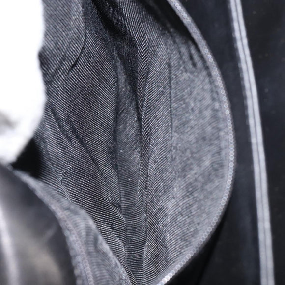 BALLY Hand Bag Leather Black Gold Auth 154724