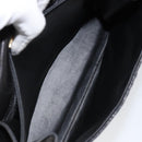 BALLY Hand Bag Leather Black Gold Auth 154724-22