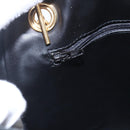 BALLY Chain Shoulder Bag Leather Black Gold Auth 154725-19