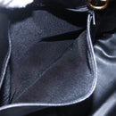 BALLY Chain Shoulder Bag Leather Black Gold Auth 154725-22