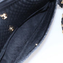 BALLY Chain Shoulder Bag Leather Black Gold Auth 154725-23