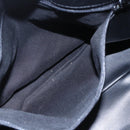 BALLY Hand Bag Leather Black Gold Auth 154726-20