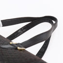 BALLY Hand Bag Leather Black Gold Auth 154726-8