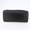 BALLY Hand Bag Leather Black Gold Auth 154726-9