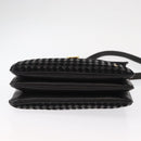 BALLY Hand Bag Leather 2way Black Gold Auth 154727-5