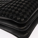 BALLY Hand Bag Leather 2way Black Gold Auth 154727-10