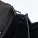 BALLY Hand Bag Leather 2way Black Gold Auth 154727-22