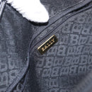 BALLY Quilted Hand Bag Leather Black Gold Auth 154728-16