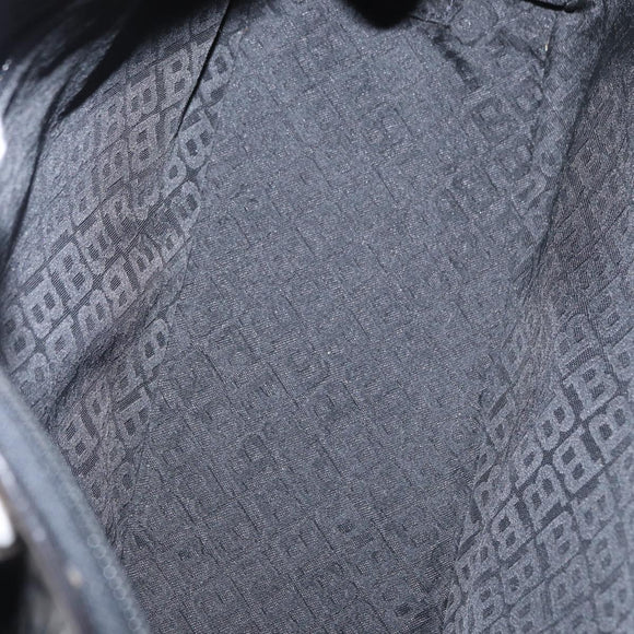 BALLY Quilted Hand Bag Leather Black Gold Auth 154728