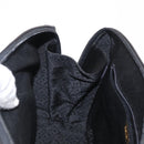 BALLY Quilted Hand Bag Leather Black Gold Auth 154728-19