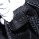 BALLY Quilted Hand Bag Leather Black Gold Auth 154728-21