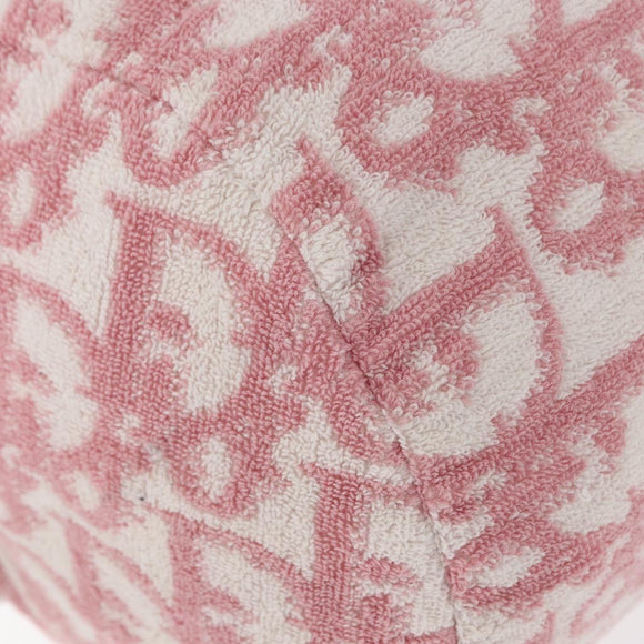 Christian Dior Trotter Canvas Pouch Pile Pink Auth 154730