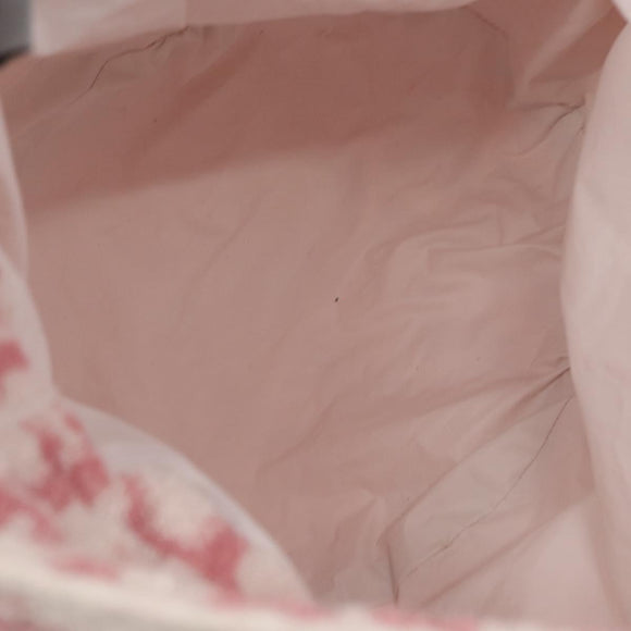 Christian Dior Trotter Canvas Pouch Pile Pink Auth 154730