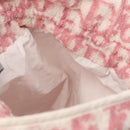 Christian Dior Trotter Canvas Pouch Pile Pink Auth 154730-16