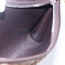 Christian Dior Trotter Canvas Shoulder Bag Brown Gold Auth 154731-17