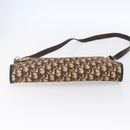 Christian Dior Trotter Canvas Shoulder Bag Brown Gold Auth 154731-9