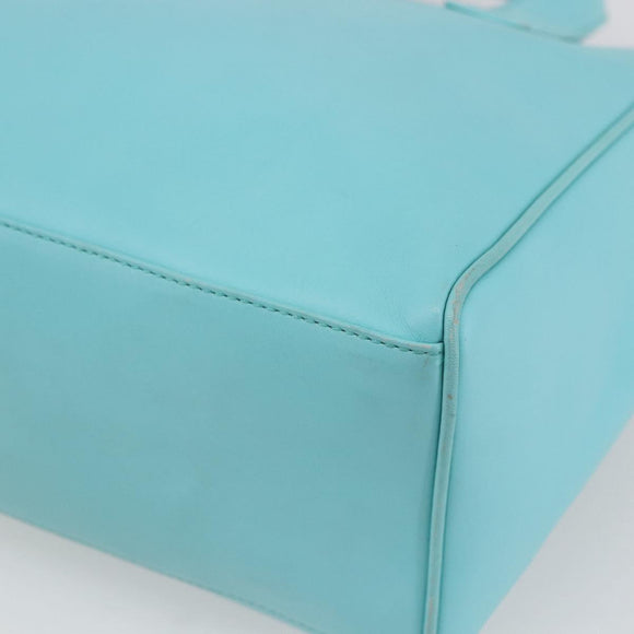 Christian Dior Micro bag Hand Bag Leather 2way Light Blue Gold Auth 154733