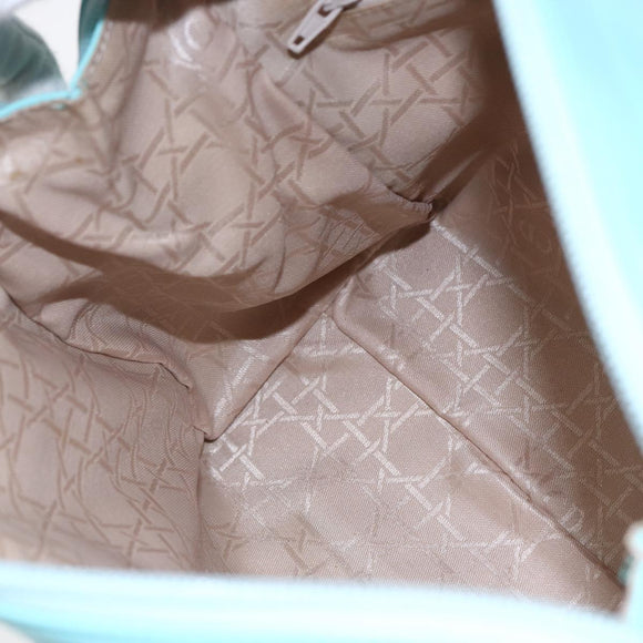 Christian Dior Micro bag Hand Bag Leather 2way Light Blue Gold Auth 154733